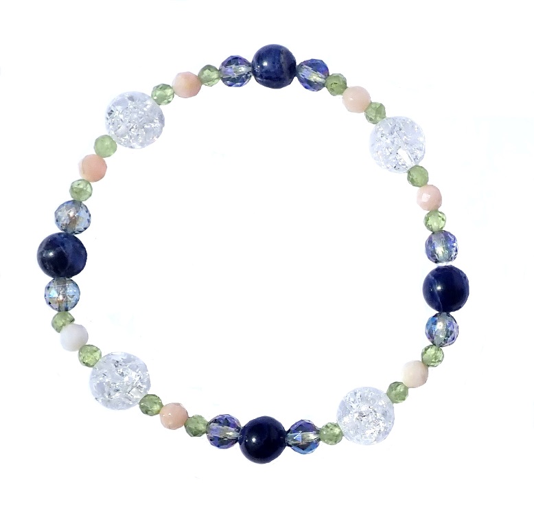 vyroba-damskych-sperku-damske-naramky-sodalit-kristal-pukany-ruzenin-olivin-aura-modra